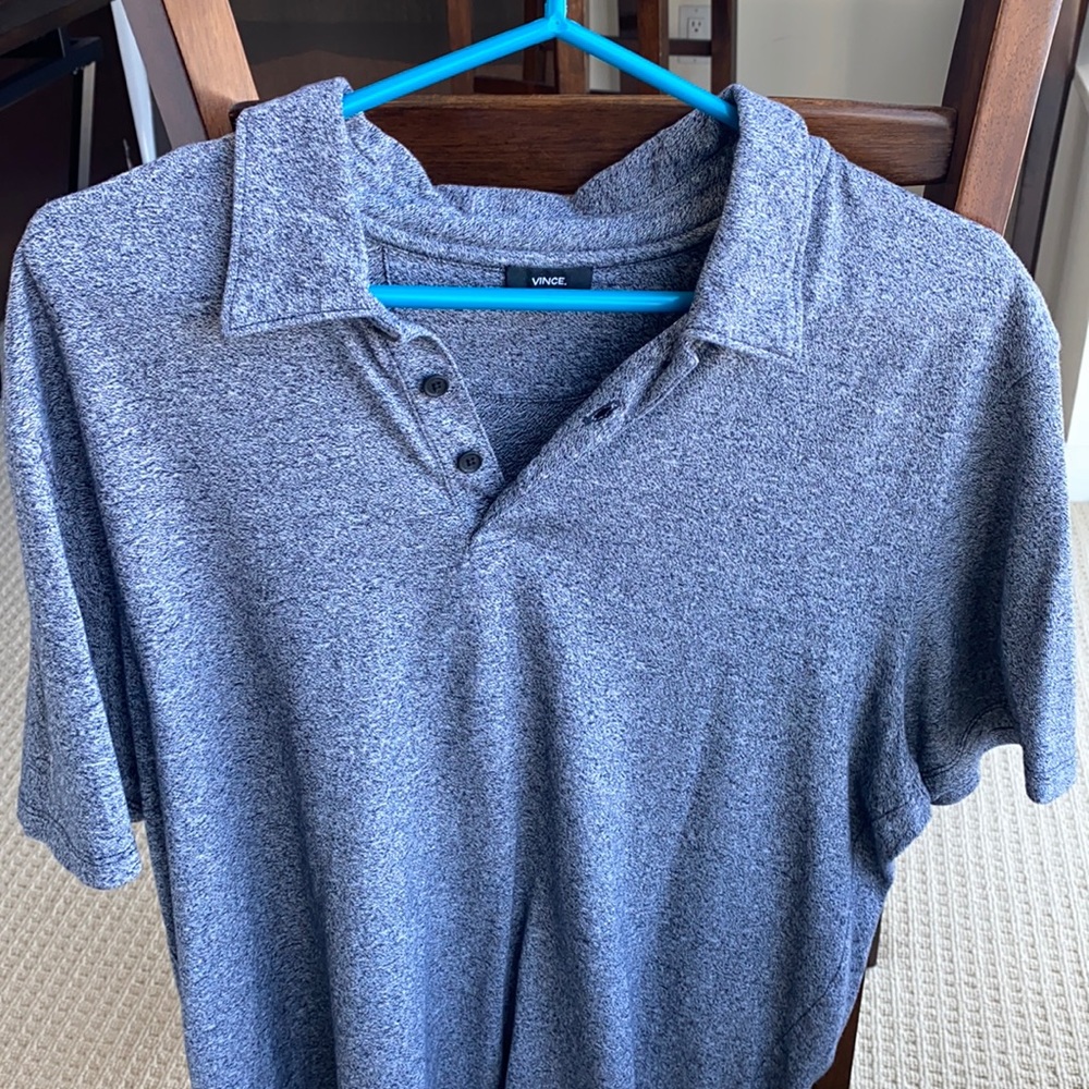 Vince Grey-blue polo. Soft with a bit of a stretch